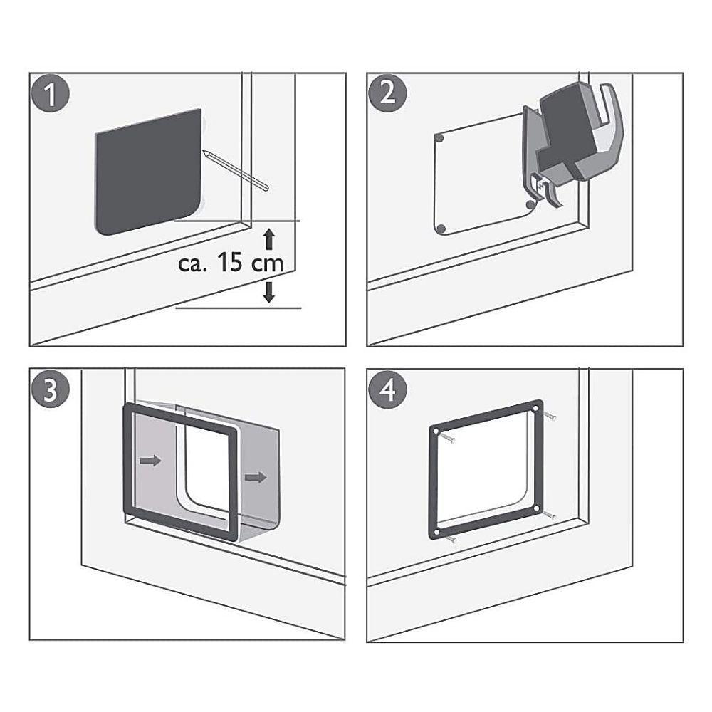 Puerta Abatible Para Gatos Pawise 26x31cm-4