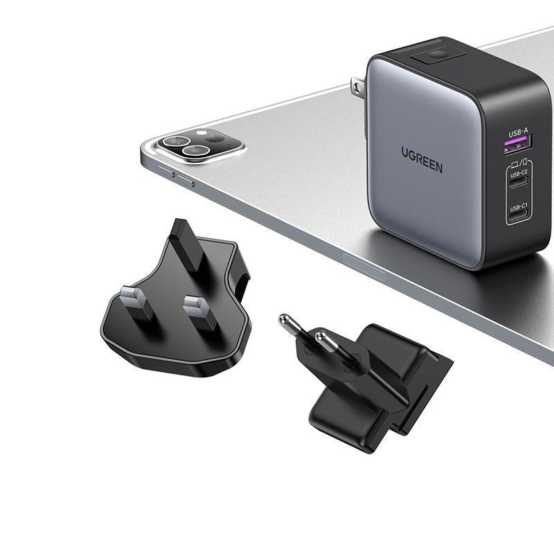 Cargador 65W Nexode 2 USB-C /1 USB-A Con US/UK/EU Plug para viajar-3