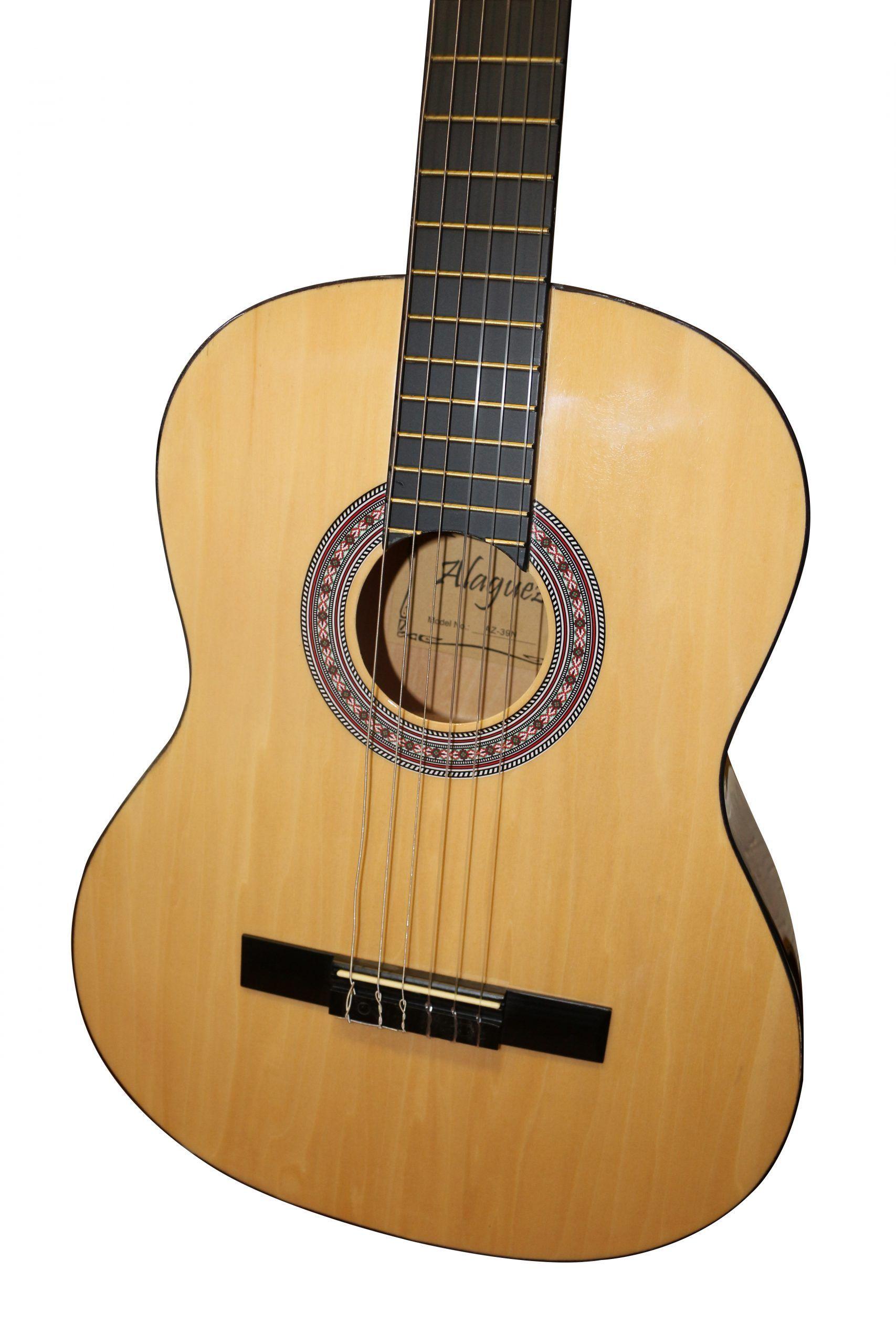 GUITARRA CLASICA NATURAL 39P ALAGUEZ-2