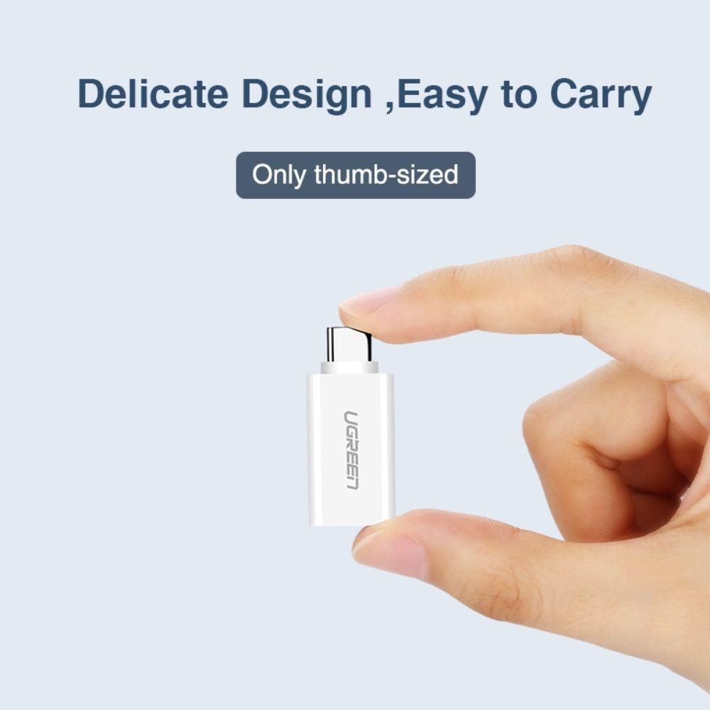 Adaptador OTG USB-C a USB-A 30 Blanco Ugreen-3