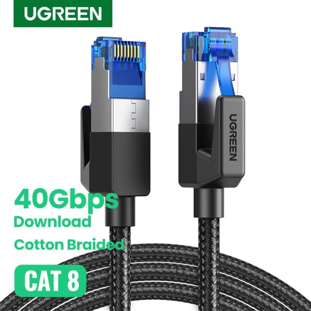 Cable de Red CAT8 FFTP de 5 Metros 40Gbps Trenzado Negro UGREEN NW153-4