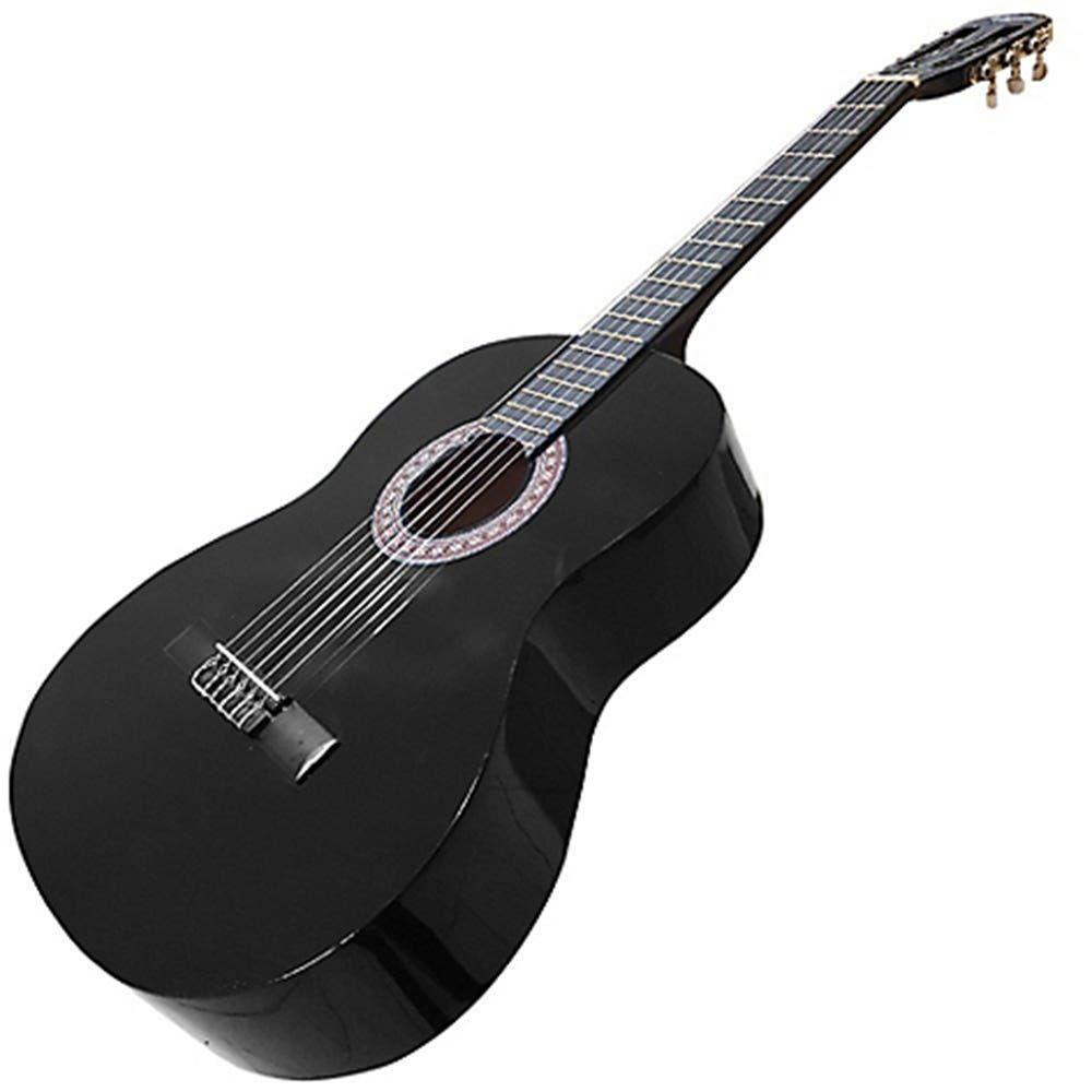 GUITARRA CLASICA NEGRA 39P C/BOLSO ALAGUEZ-2