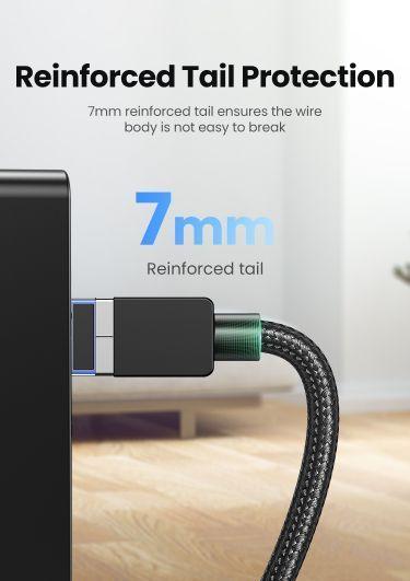 Cable de Red CAT8 FFTP de 20 Metros 40Gbps Trenzado Negro UGREEN NW153-2