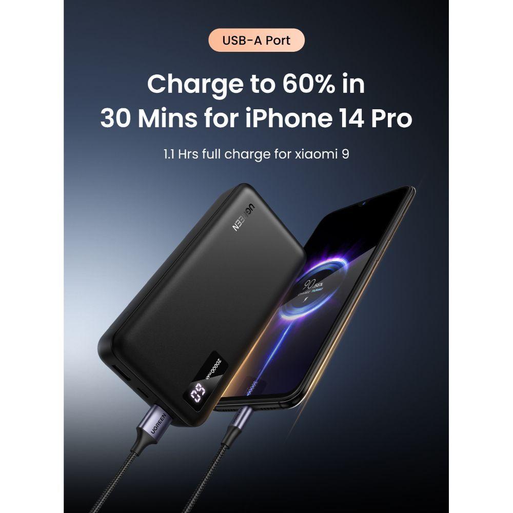 Power Bank 20000Mah Pd 20W 1Usb-C+1Usb-A Ugreen Pb312-2