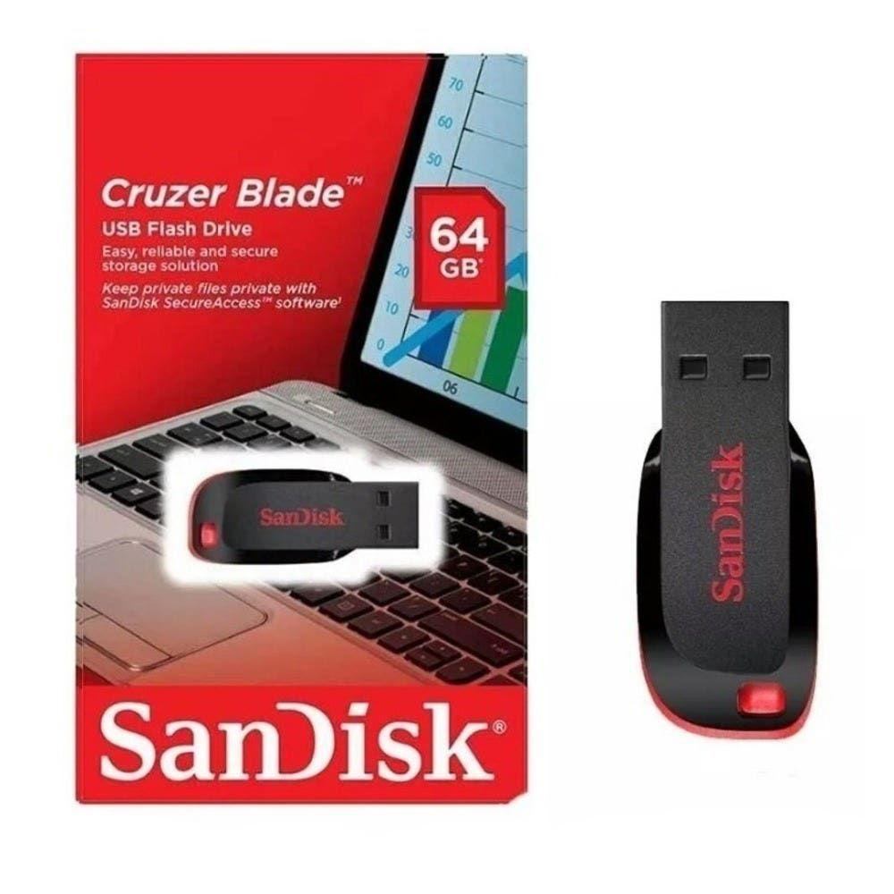 Pendrive SanDisk 64GB USB 2.0 Cruzer Blade-2