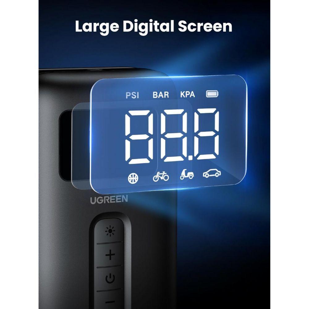 Inflador Recargable Portable 150Psi Max Negro Ugreen Cd259-3