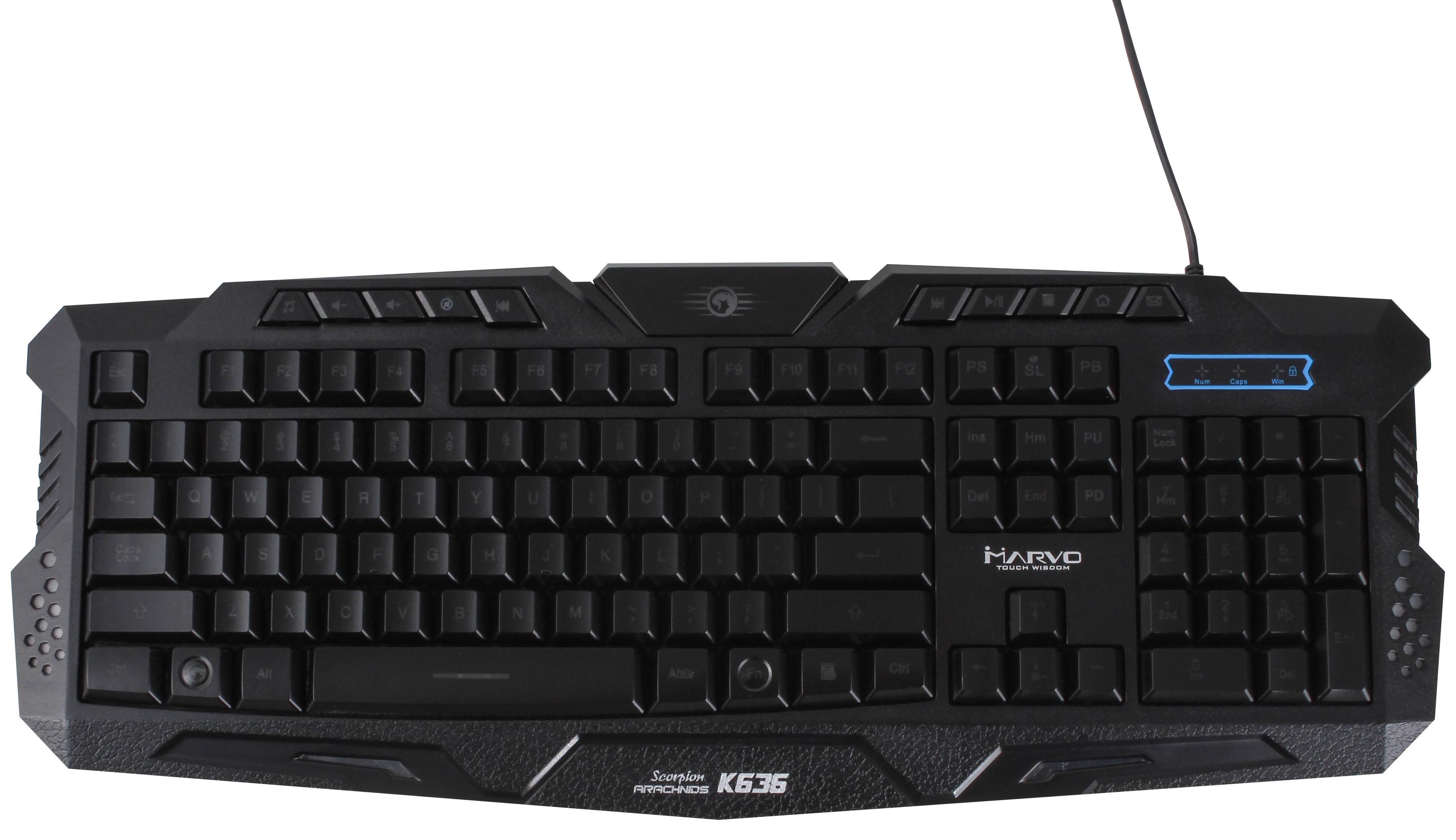 TECLADO GAMER LUMINOSO MARVO-0