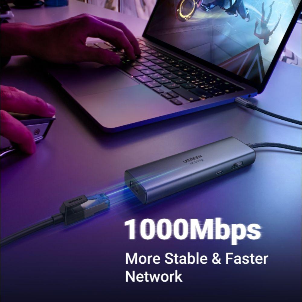 Multipuerto USB-C HDMI+USB+SD+RJ45 Ugreen-3