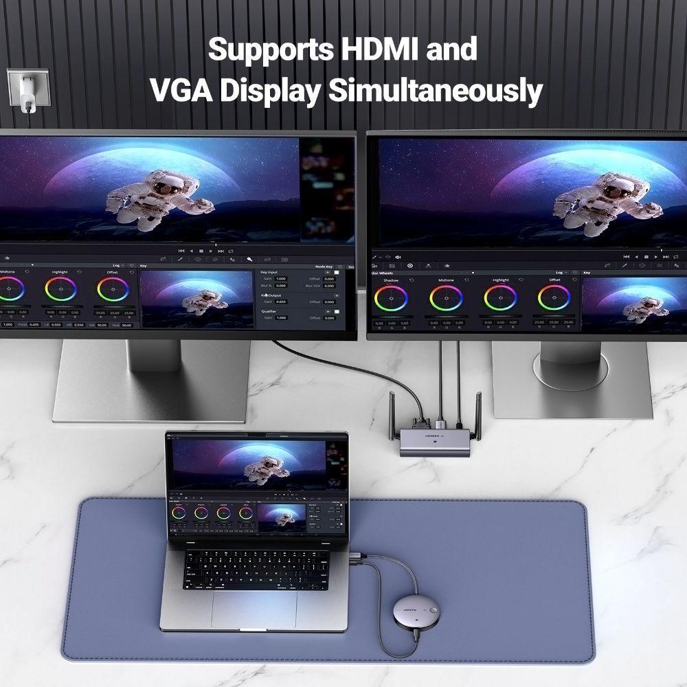 Transmisor HDMI 4K + VGA 50M Ugreen-3