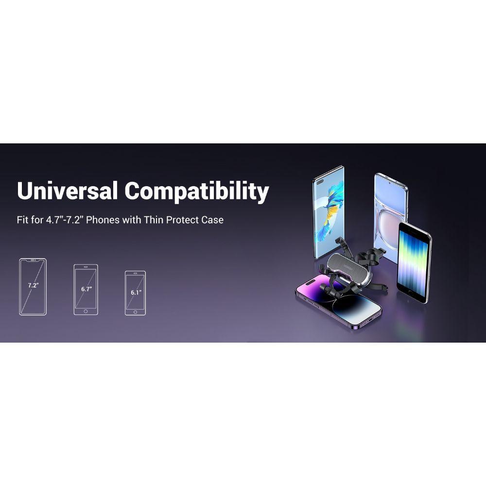 Soporte Celular Arco Tipo Clip Para Rejilla De Ventilacion Automovil Ugreen Lp128-1