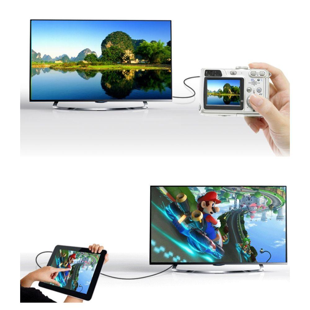 Cable Mini-HDMI a HDMI 20cm Negro Ugreen-2