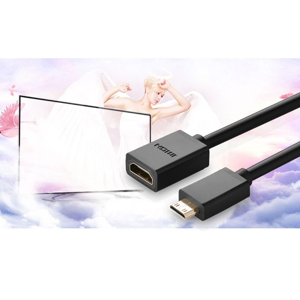 Cable Mini-HDMI a HDMI 20cm Negro Ugreen-4