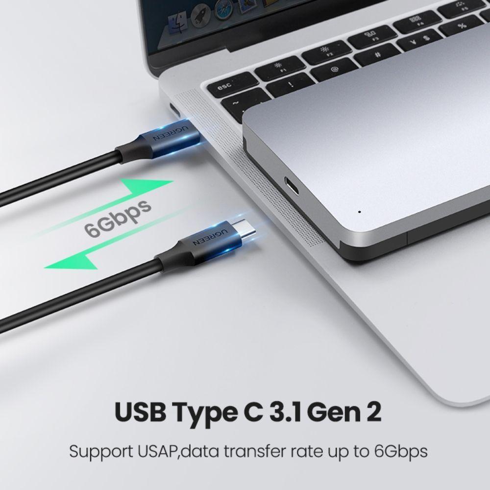 Cofre Disco Duro USB-C a USB-A 6TB Aluminio Ugreen-2