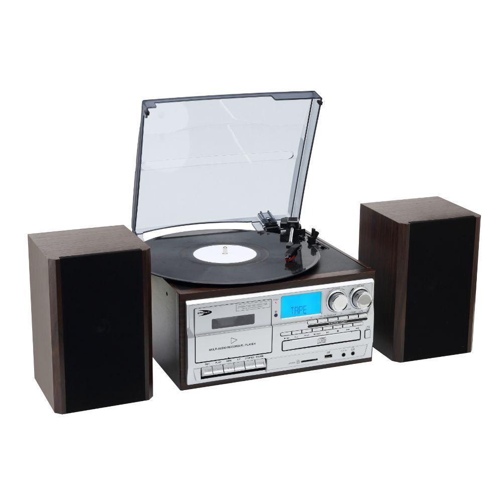 Tornamesa Bluetooth Con Cd Y Cassette + Parlantes Externos-2