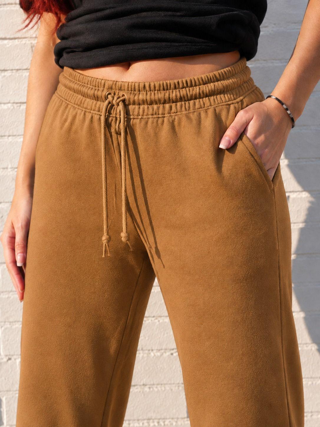 Pantalon De Buzo Recto Mujer Algodon Deportivo 240gr Ajustable-1