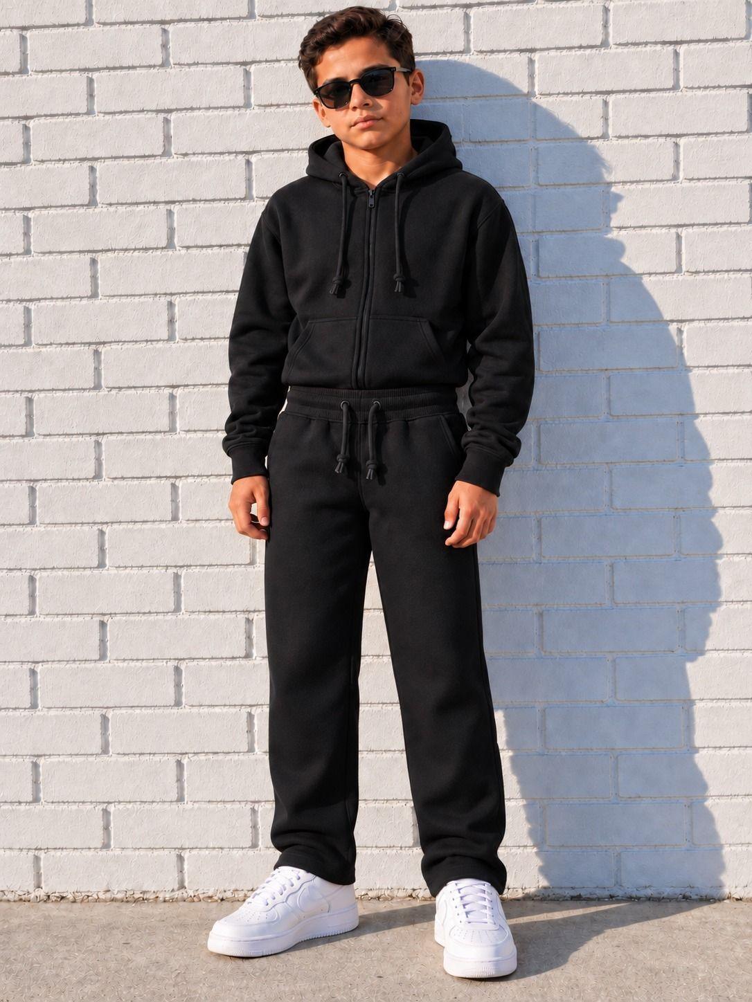 Pantalon Buzo Jogger Recto Infantil 250g Ajustable 70 30-0