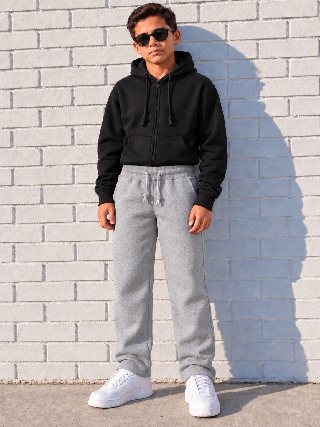 Pantalon Buzo Jogger Recto Infantil 250g Ajustable 70 30-0