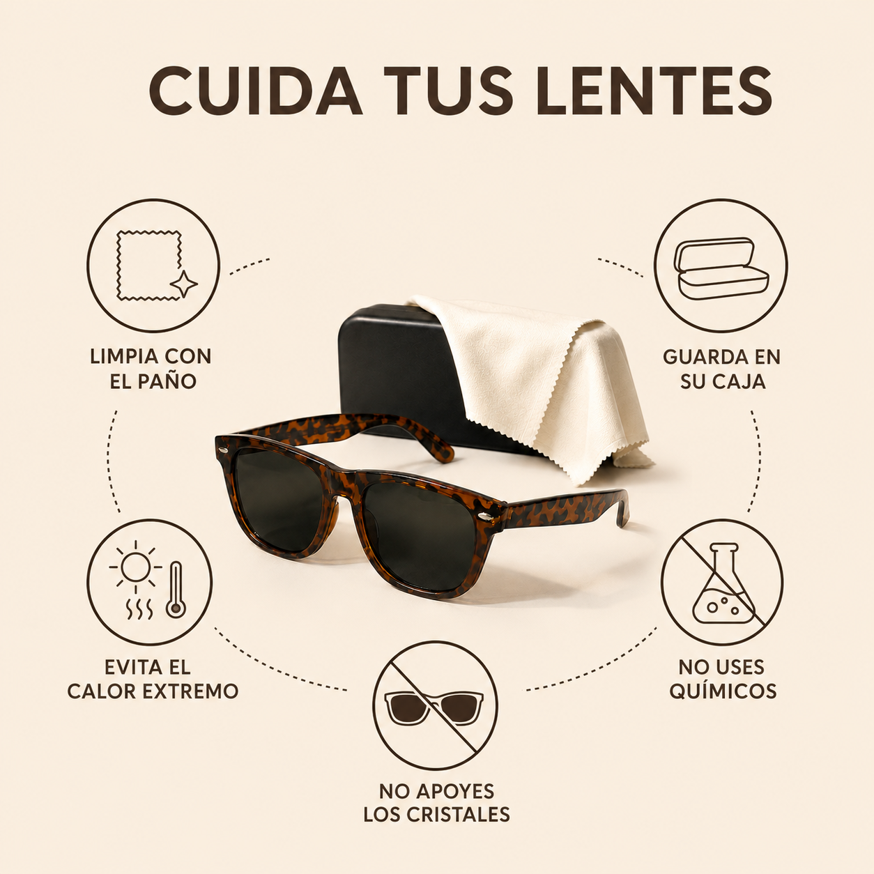 Lentes De Sol Carey Clasico Unisex Con Filtro Uv 400 Tr90 -5