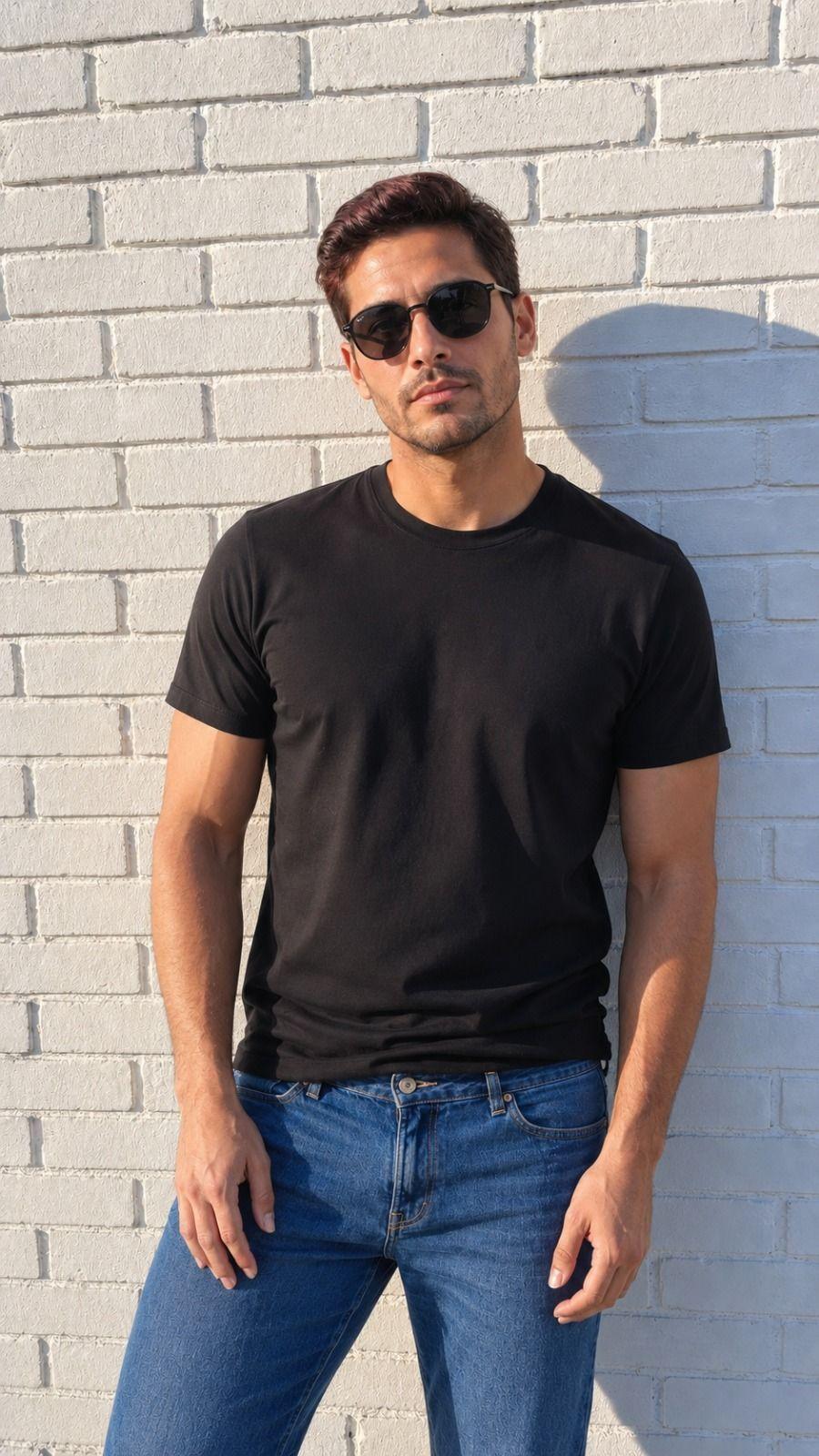 Polera Manga Corta Premium Hombre Algodon Para Estampar-0