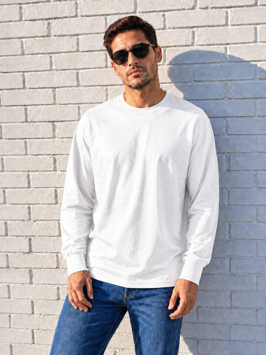 Polera Manga Larga Cuello Redondo Regular Fit Algod n Basica Lisa-0