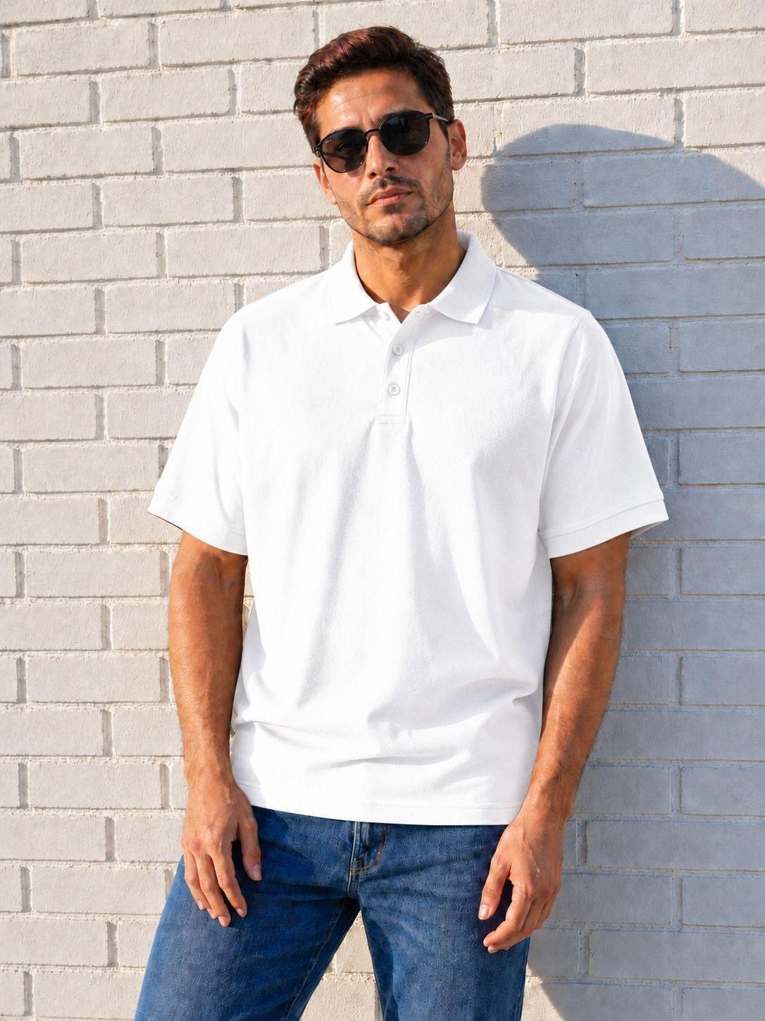 Polera Pique Manga Corta Regular Fit 240g Basica 60 40 Hombre-0