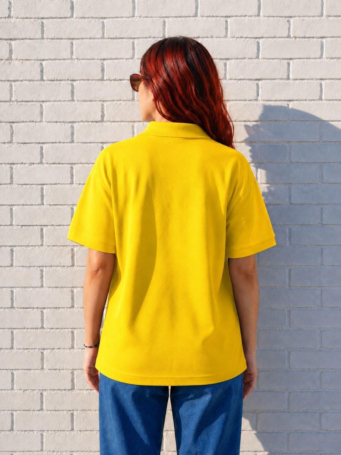Polera Pique Oversize De Mujer Manga Corta 240g Basica 60 40-1