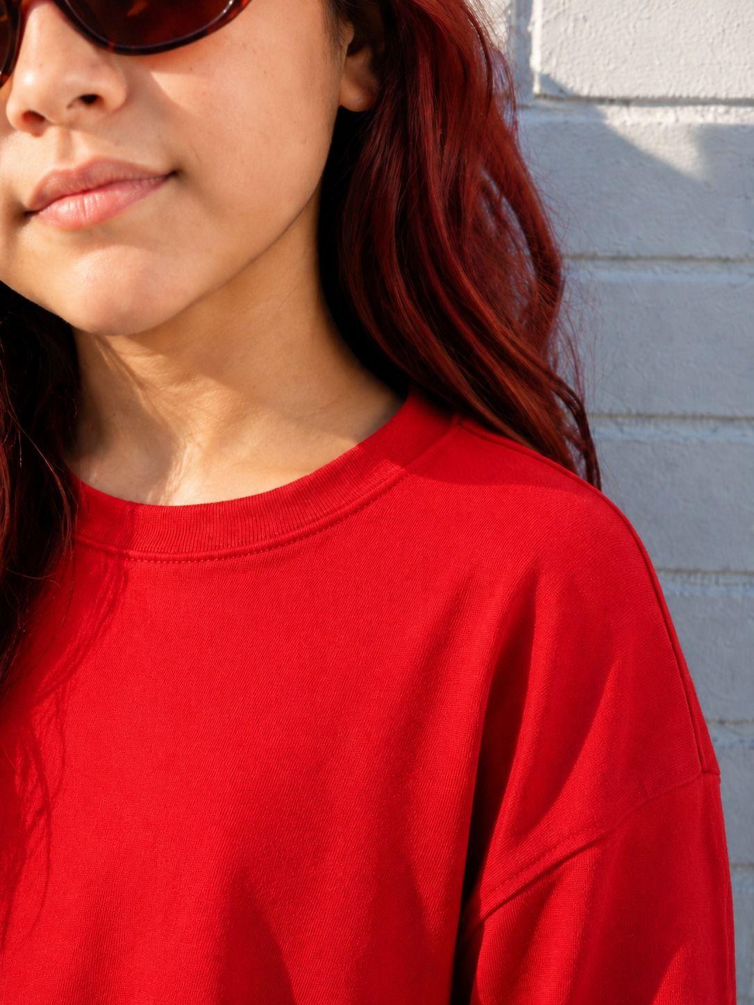 Polera Manga Larga Basica Infantil y Adolescente Algodon Cuello Redondo-2