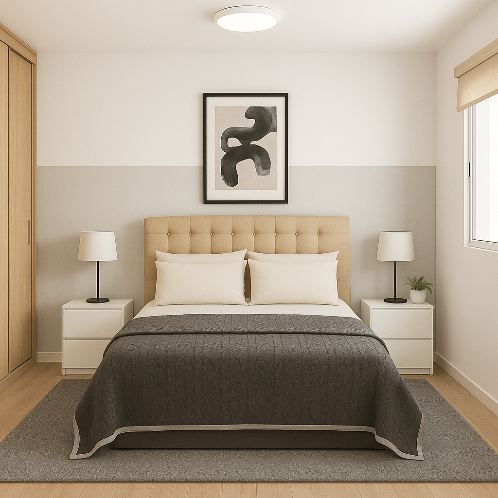Frazada Sherpa gris oscuro 160x220 patrón geométrico doble faz dormitorio-1