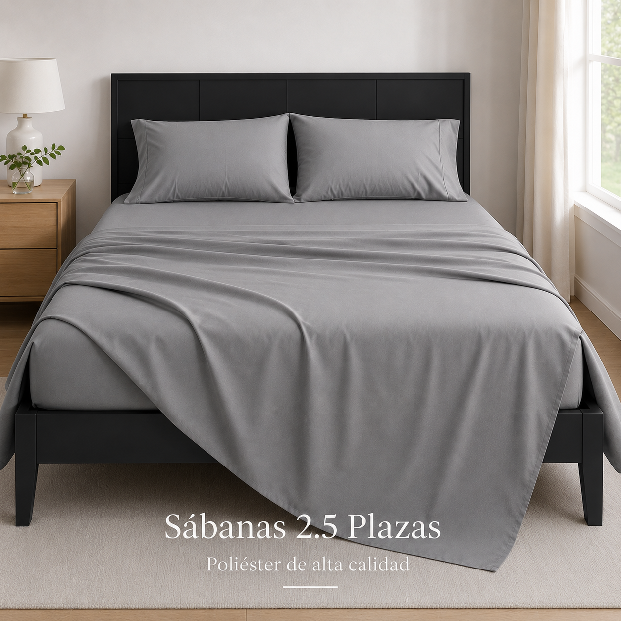 Sabanas 2.5 Plazas Polialgodon Alta Calidad 804-4