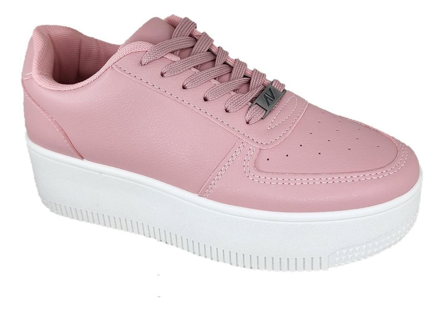 Zapatillas Urbanas Plataforma Tendencia Juvenil 3137 Rosa-1