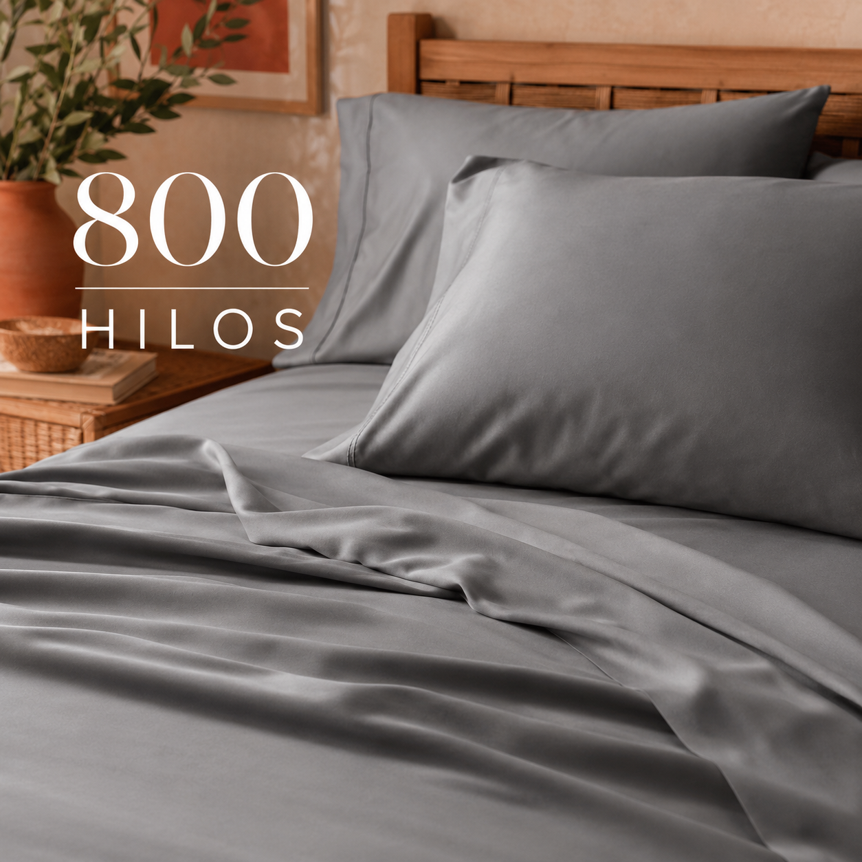 Juego De Sabanas 800 Hilos 2.0 Plazas- 4 Piezas 812-8