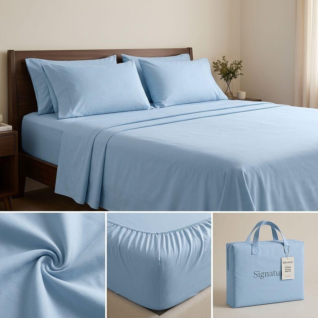 SABANAS 800 HILOS SIGNATURE BEIGE 2 PLAZAS 794-2