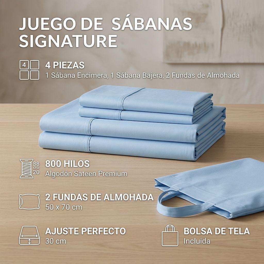 SABANAS 800 HILOS SIGNATURE BEIGE 2 PLAZAS 794-4