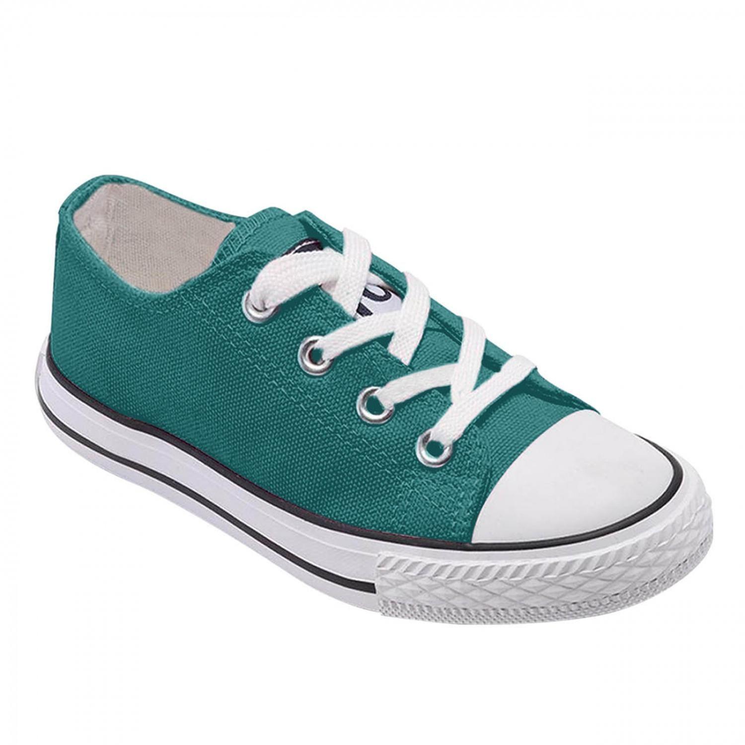 Zapatilla Infantil De lona Urbana Casual - Turquesa - 7195-1