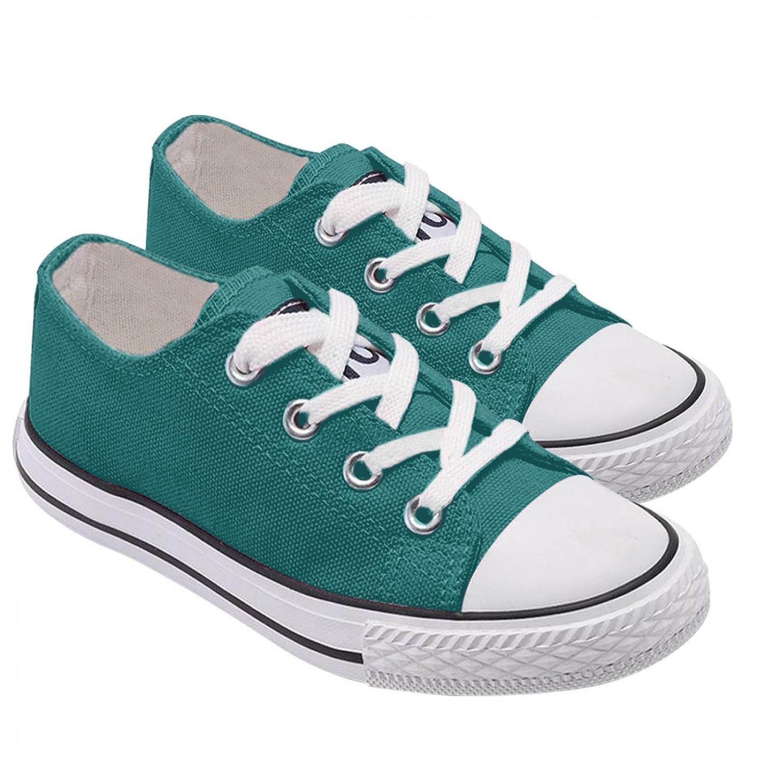 Zapatilla Infantil De lona Urbana Casual - Turquesa - 7195-2