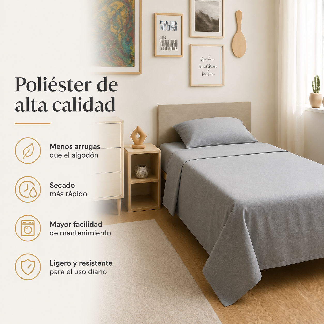 Sabanas 1.5 Plaza Polialgodon Alta Calidad 804 Diseño Moderno-7