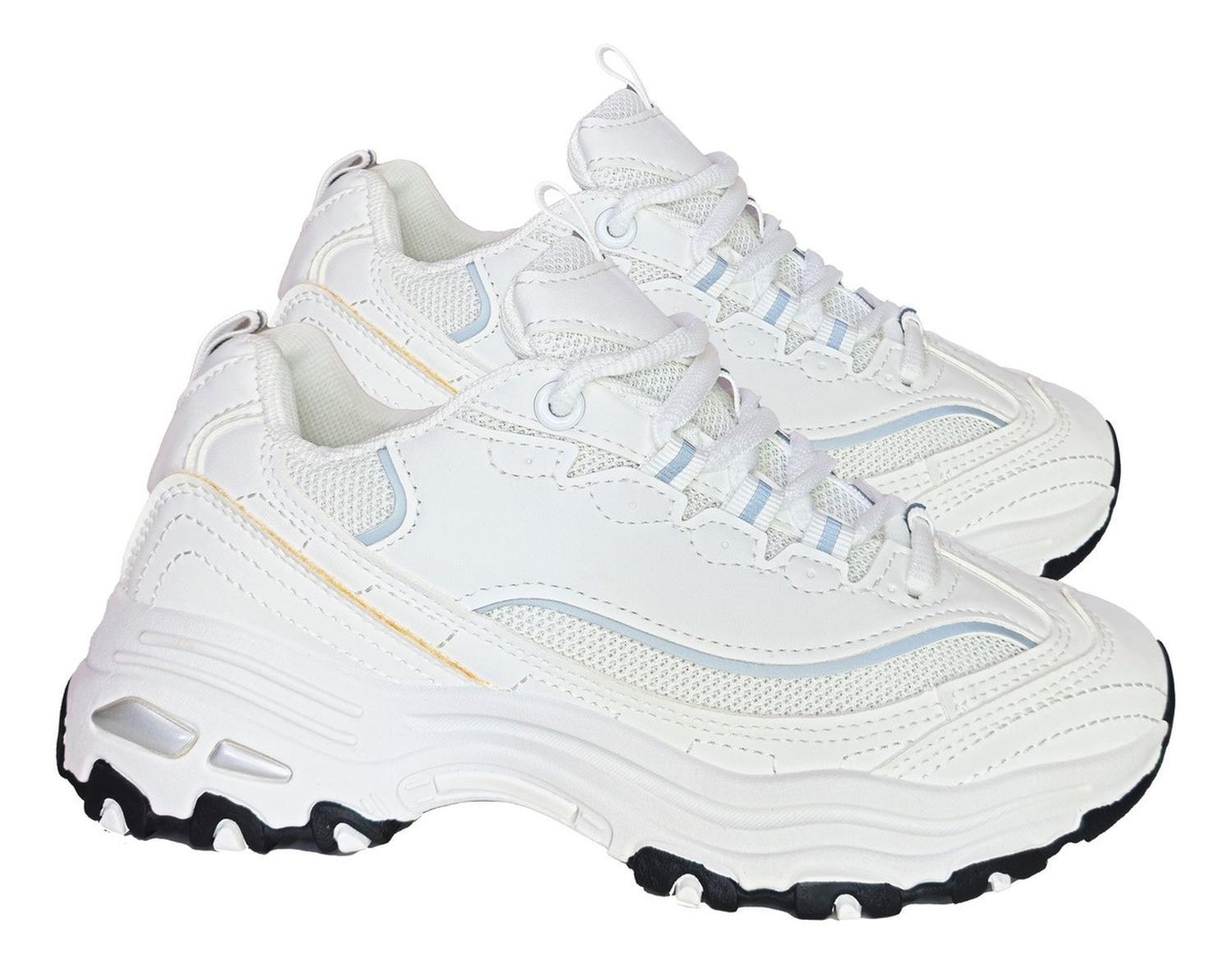 Zapatillas Deportivas Blancas Diseño Moderno Y Elegante 7616-3