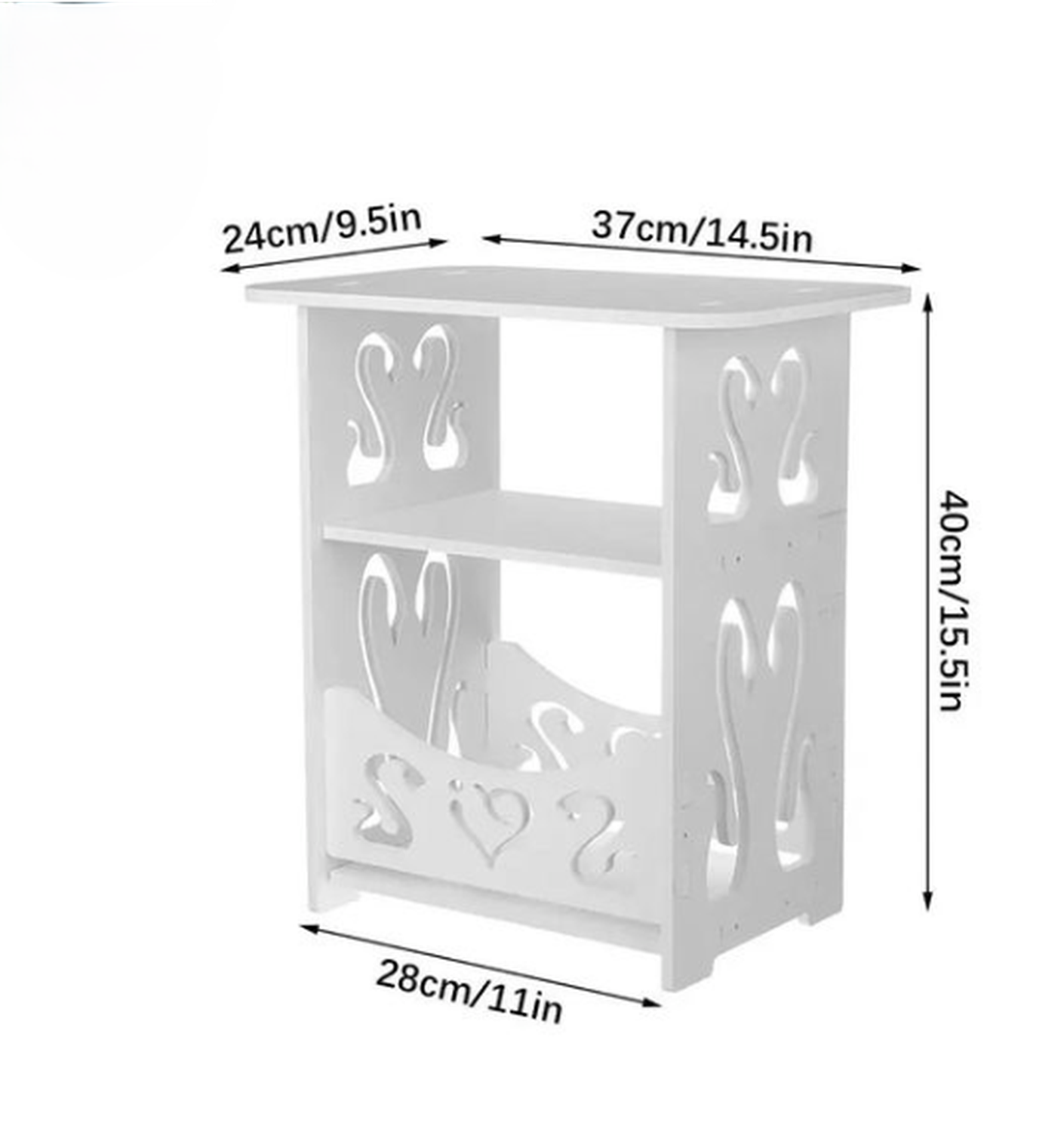Mueble Organizador Estantería Blanca Mod Cisnes - 40cm de Alto-2