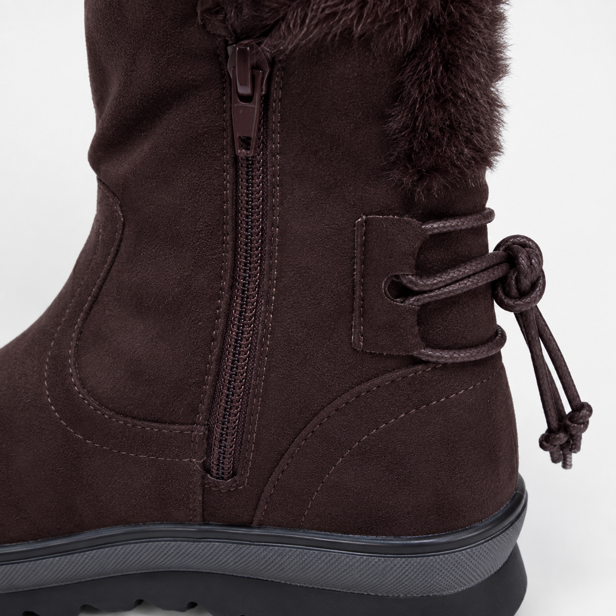 Bota de Mujer Invierno Café Chocolate Caña Media 7140-7