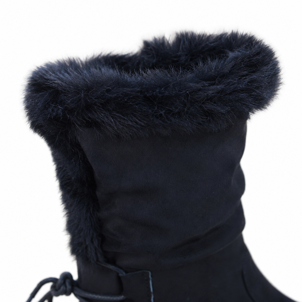 Botas Casuales Mujer Caña Media Negro Sin Taco Modelo 7141-6