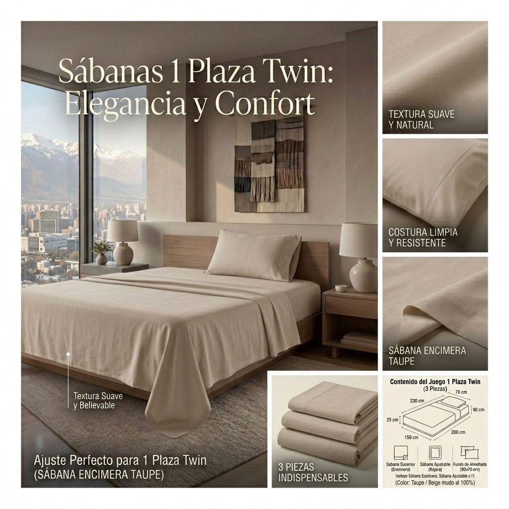 Set De Sábanas 1 Plaza de 800 Hilos Premium clasica 669-2