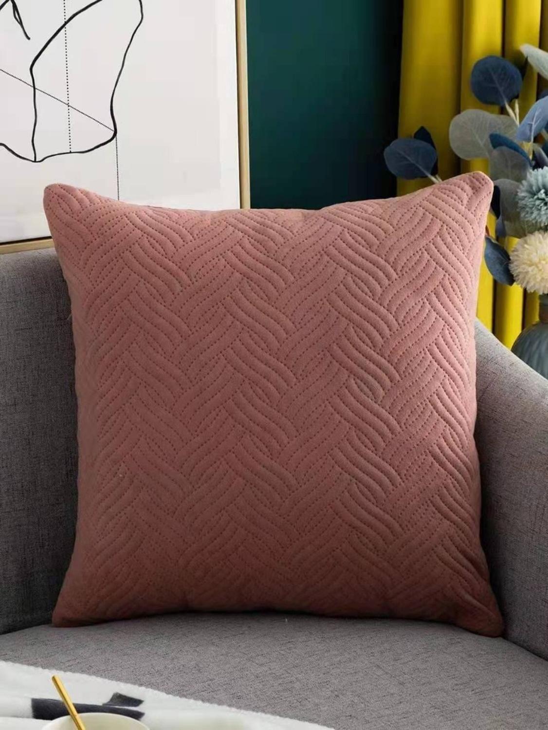 Funda Decorativa De Cojin Modelo Plush Trenzado (45X45)-0
