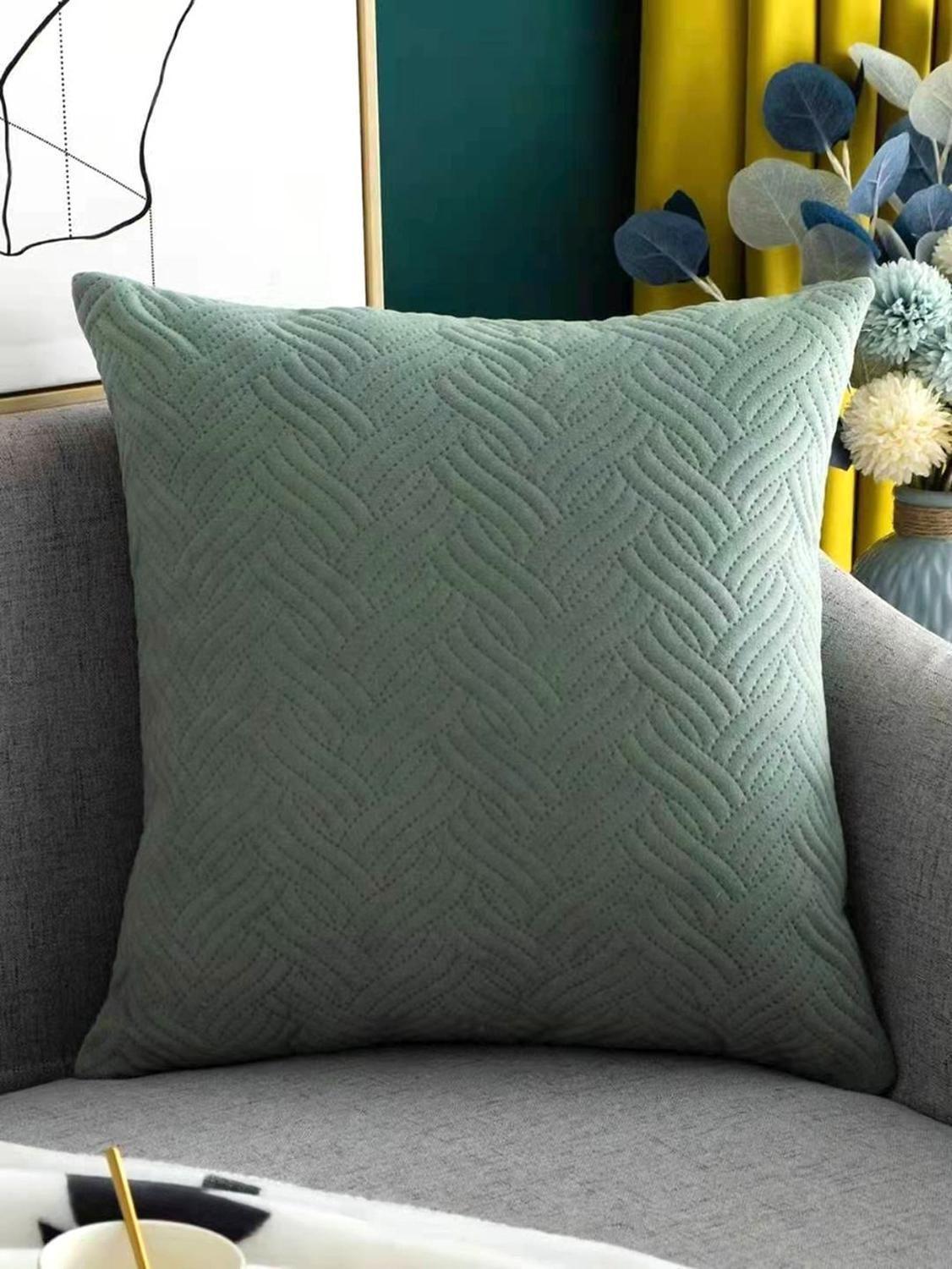 Funda Decorativa De Cojin Modelo Plush Trenzado (45X45)-0