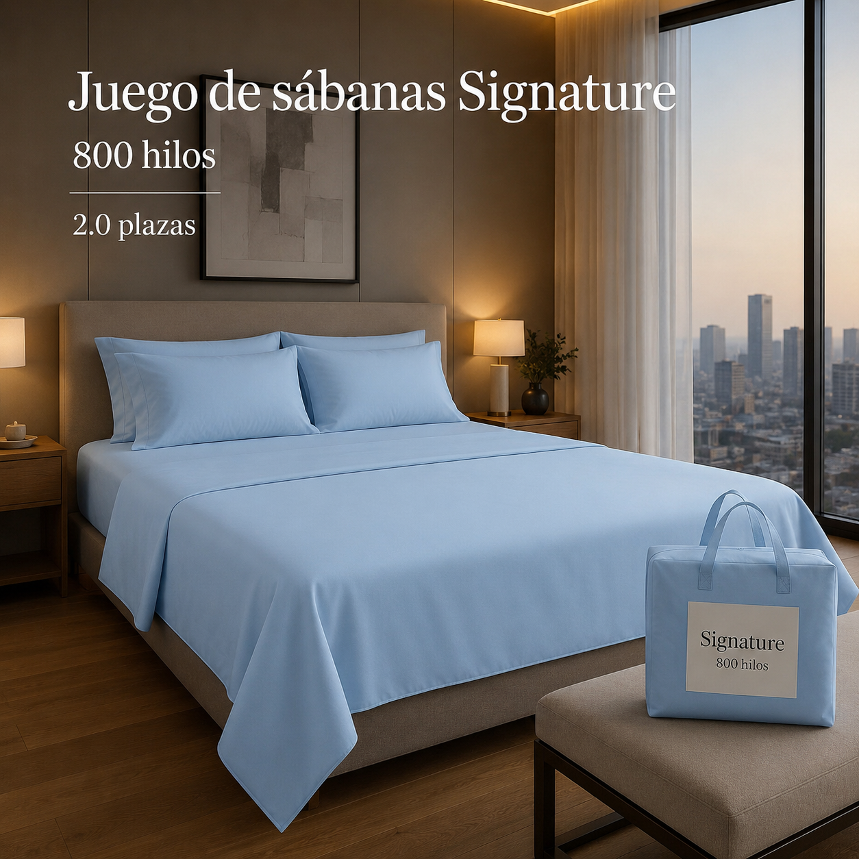 Juego de Sábanas Armonia Signature 2 Plazas 4 Piezas 794-4