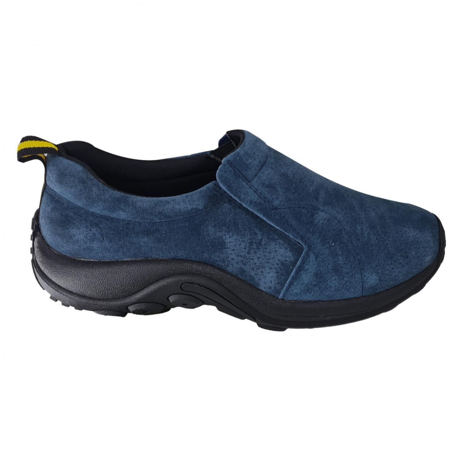 Zapatos De Hombre De Cuero Gamuzado Azul Casual 2132-1