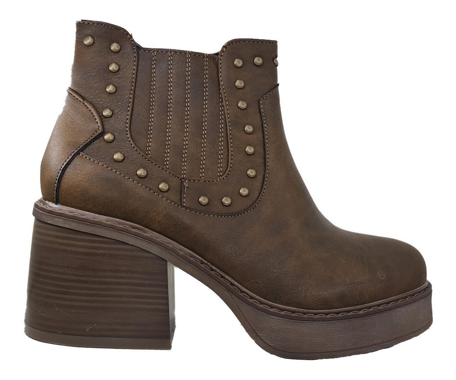 Botin Mujer Casual Cuero Tendencia 2137 --0