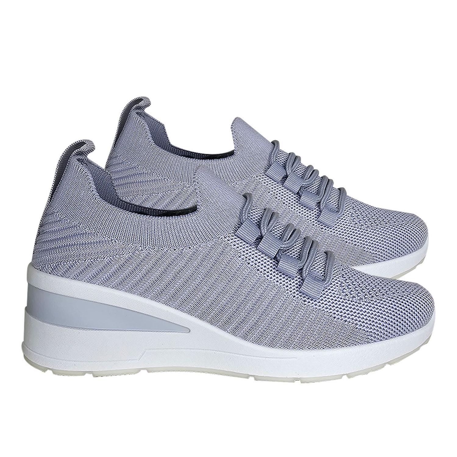 Zapatillas Deportivas para Mujer con Plataforma y Tejido Transpirable-1