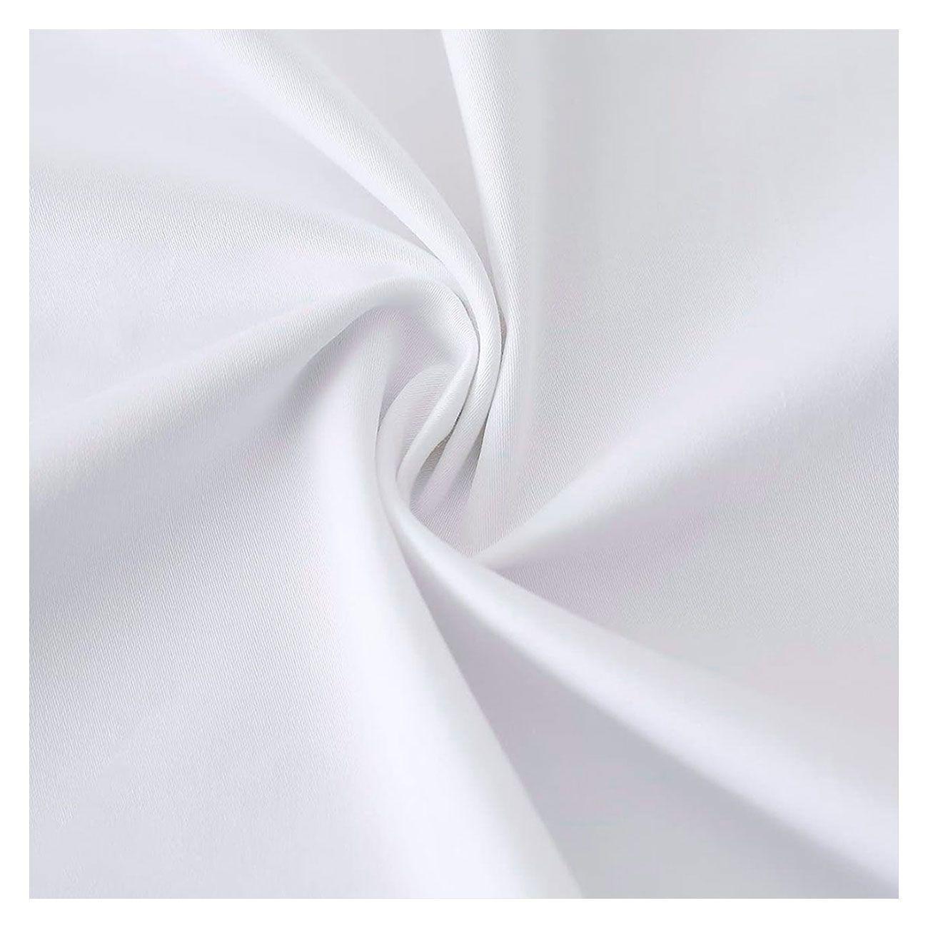 Juego De Sabana Premium Algodón 188 Hilos 1.5 Plazas Blanca-2