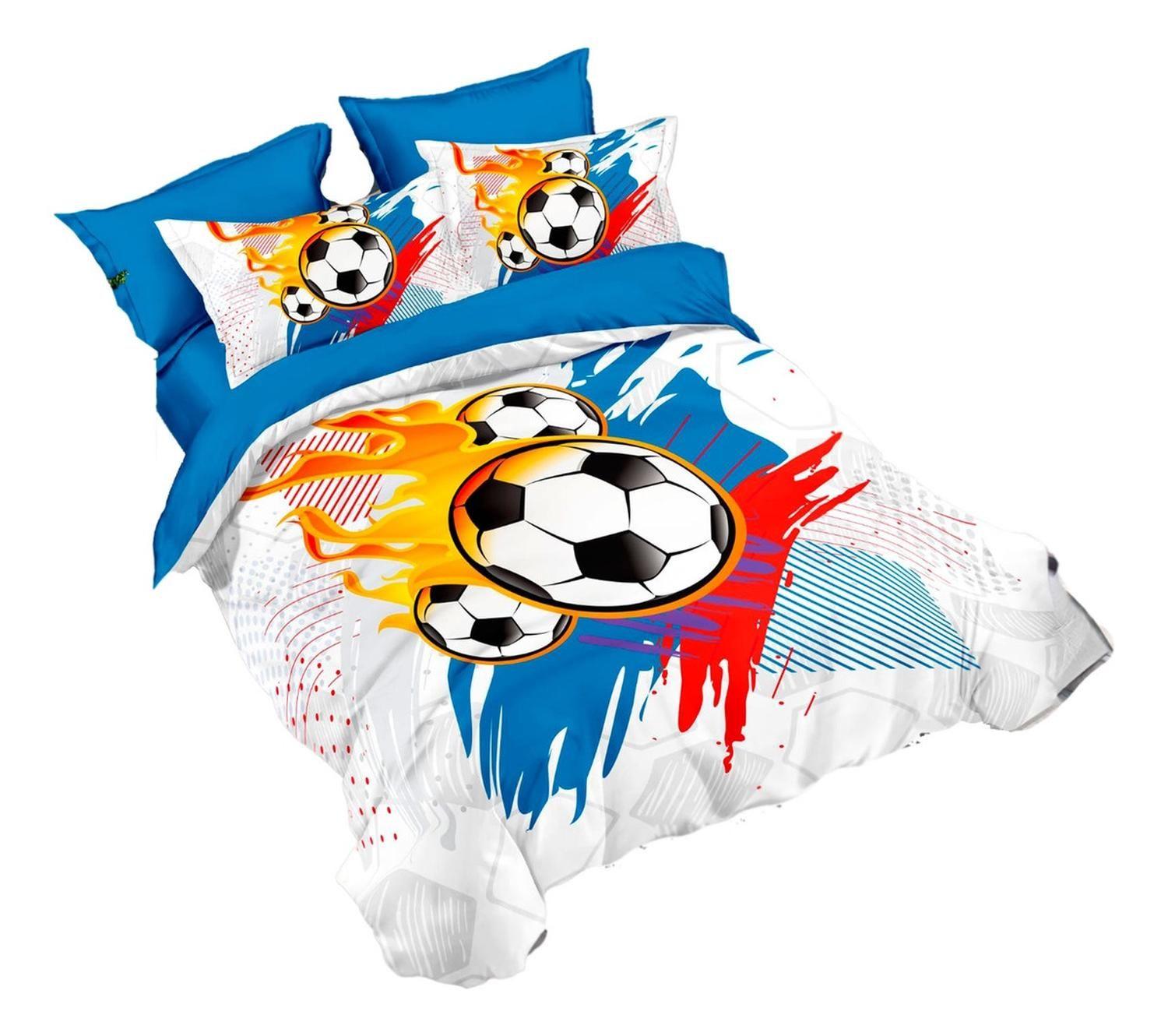 Cubrecama Quilt Verano 1.5 Plazas con Funda 50x70 -Diseño Pelotas 592-1