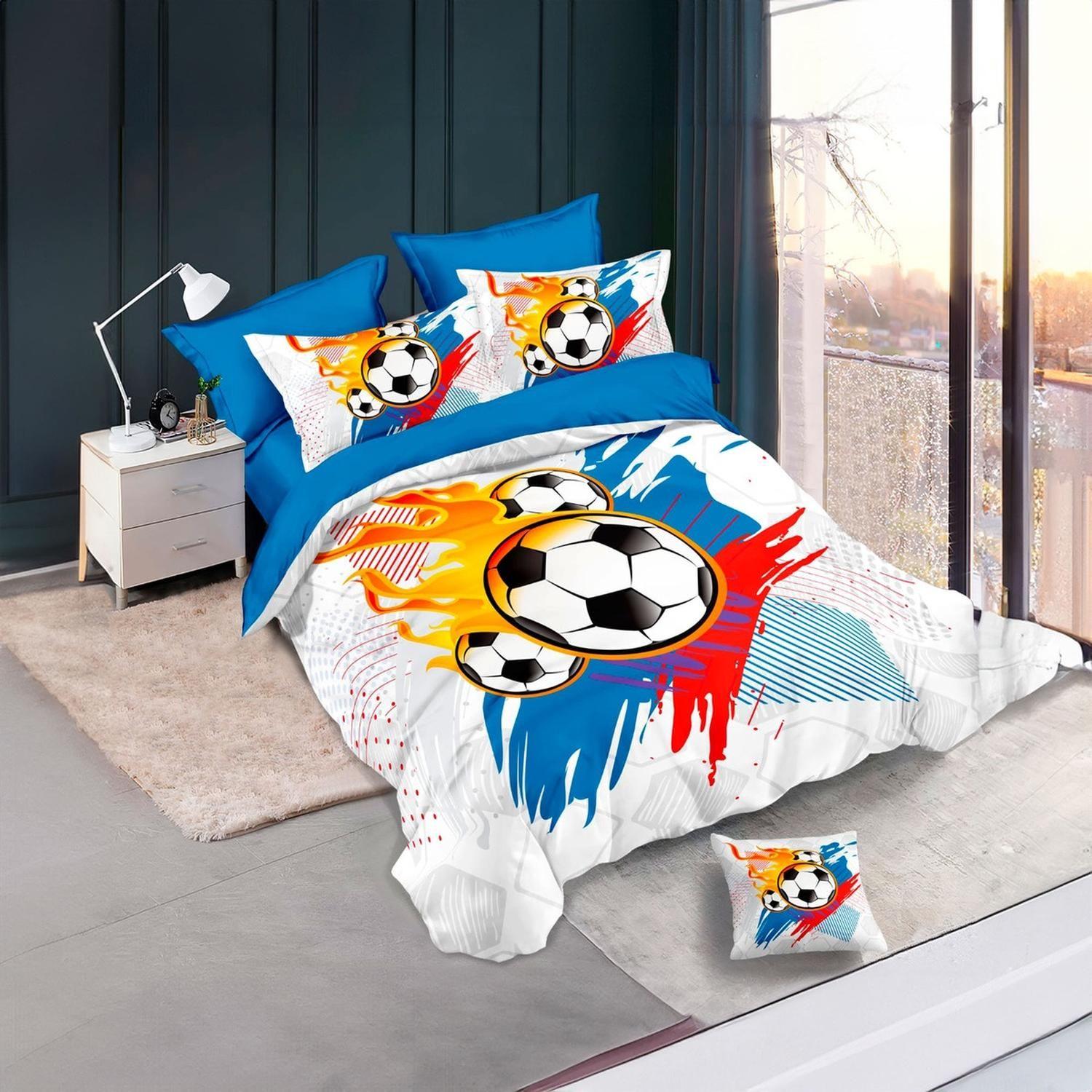 Cubrecama Quilt Verano 1.5 Plazas con Funda 50x70 -Diseño Pelotas 592-2